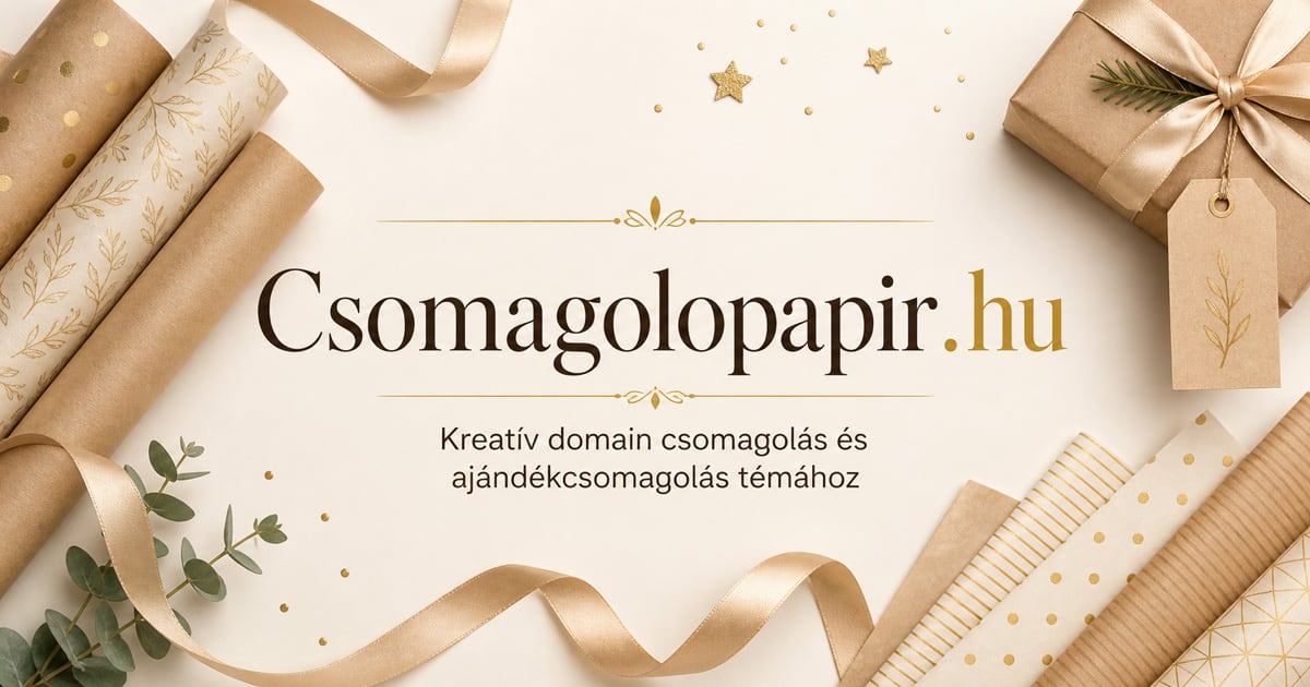 Csomagolopapir.hu - figyelemfelkeltő domain csomagolópapírhoz és ajándékcsomagoláshoz