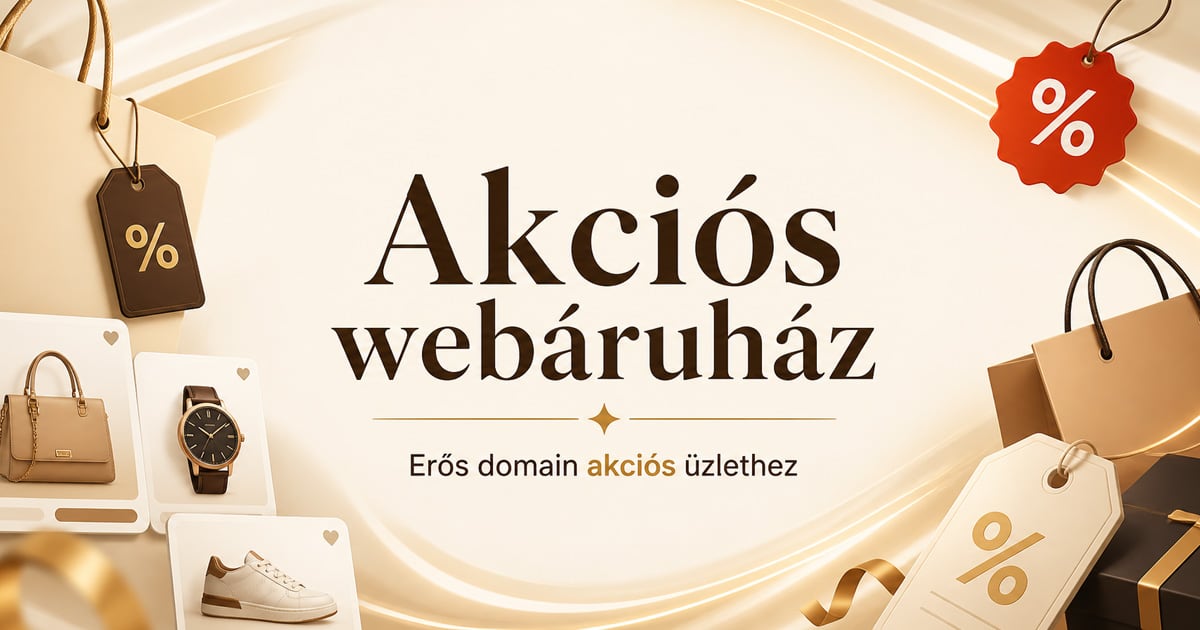 Akcioaruhaz.hu - prémium domain akciós termékekhez és webáruházhoz